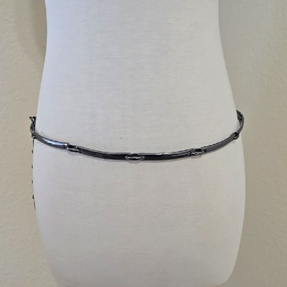 Elegant Silver Chain Belt Made In Italy.